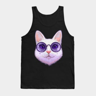 Cat in glasses Tank Top